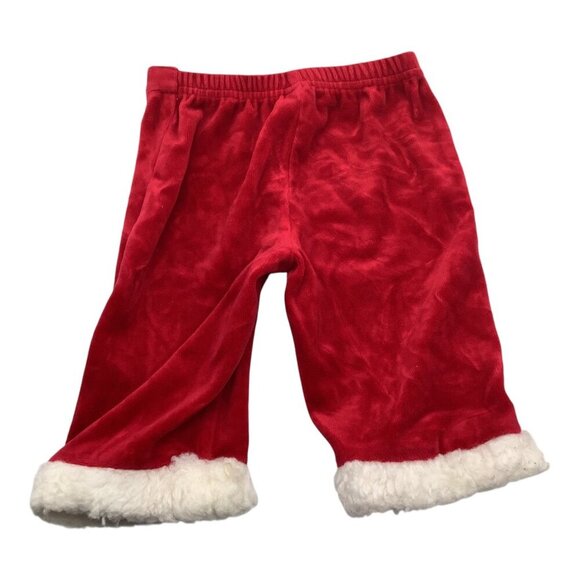 Baby Girl Santa Christmas Pants Red White Faux Fur Trim Holiday Costume 3-6M - Picture 5 of 5